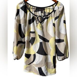 🔥🖤Dana Buchman like new scoop neck blouse size XL. Classy, bright, versatile